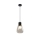 Luster na sajli MOLDO 1xE27/40W/230V crna/prozirna