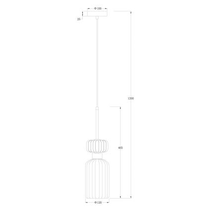 Luster na sajli MOLLY 1xE14/40W/230V pr. 12 cm zlatna/zelena/ružičasta