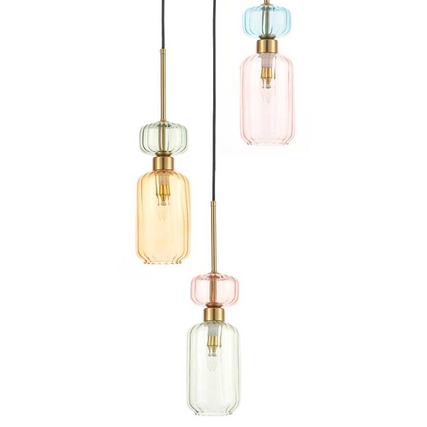 Luster na sajli MOLLY 3xE14/40W/230V pr. 38 cm šarena