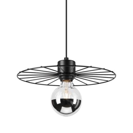 Luster na sajli MONTANA 1xE27/15W/230V pr. 30 cm crna
