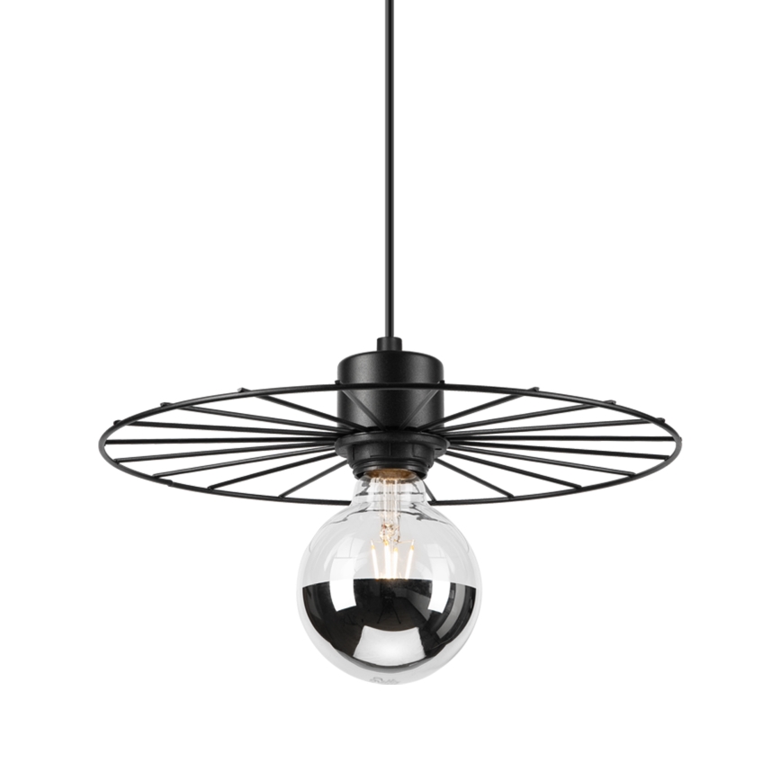 Luster na sajli MONTANA 1xE27/15W/230V pr. 30 cm crna