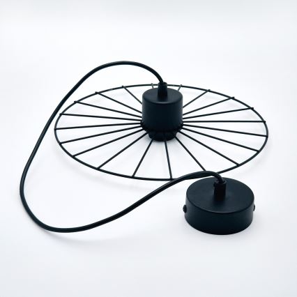 Luster na sajli MONTANA 1xE27/15W/230V pr. 30 cm crna