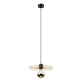 Luster na sajli MONTANA 1xE27/15W/230V pr. 30 cm zlatna/crna