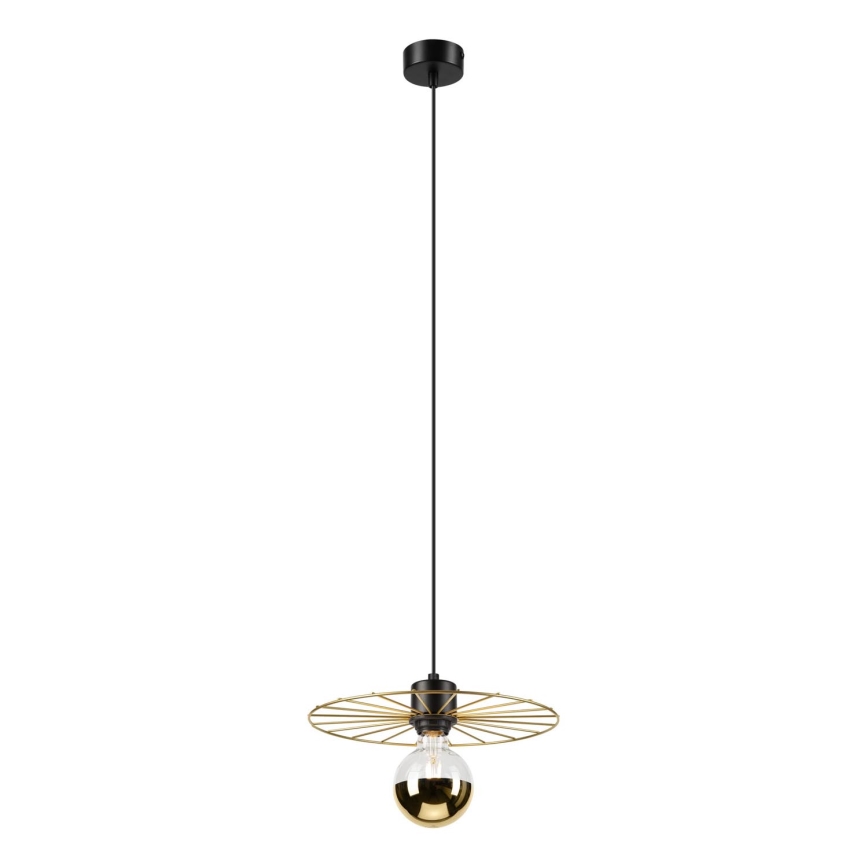 Luster na sajli MONTANA 1xE27/15W/230V pr. 30 cm zlatna/crna