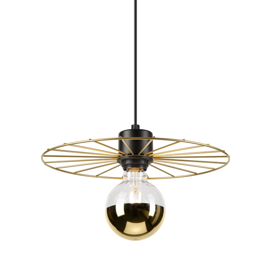 Luster na sajli MONTANA 1xE27/15W/230V pr. 30 cm zlatna/crna