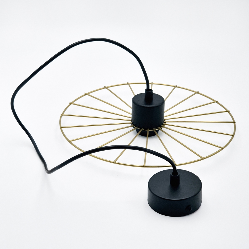 Luster na sajli MONTANA 1xE27/15W/230V pr. 30 cm zlatna/crna