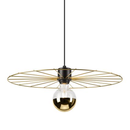 Luster na sajli MONTANA 1xE27/15W/230V pr. 45 cm zlatna/crna