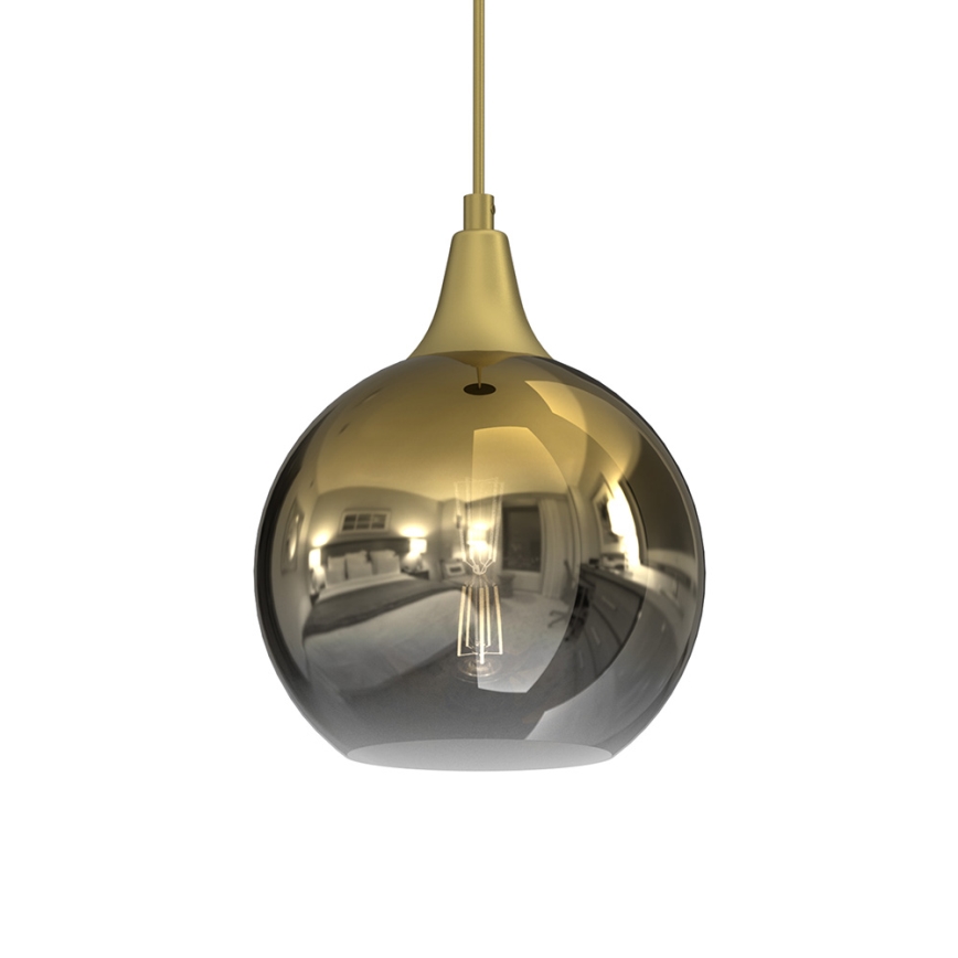 Luster na sajli MONTE 1xE27/60W/230V pr. 20 cm zlatna