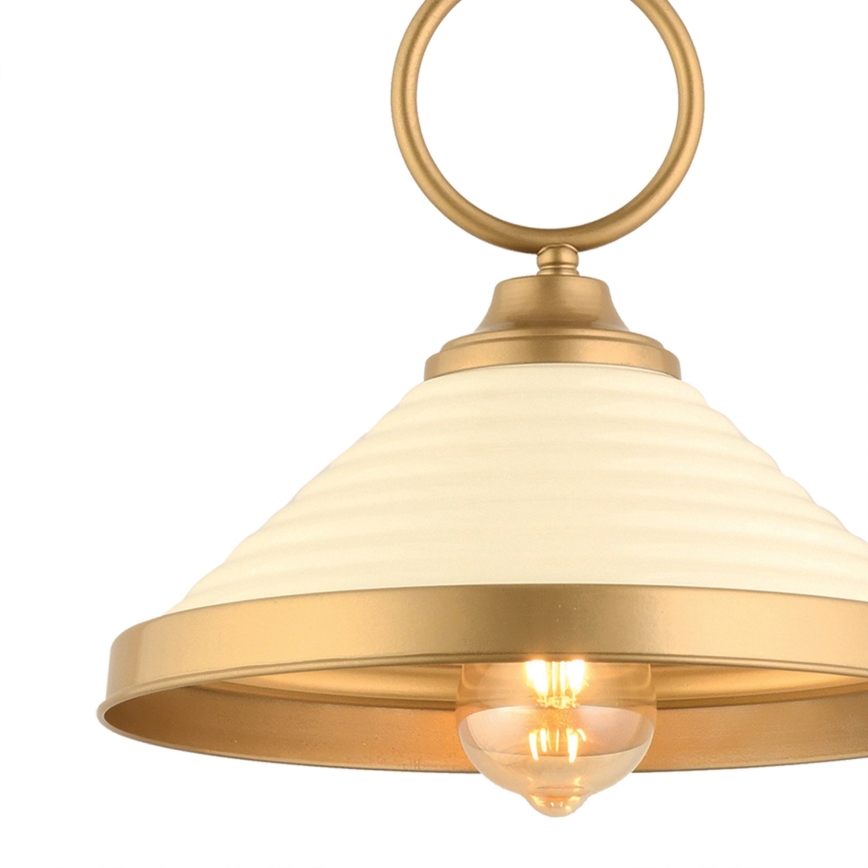 Luster na sajli MONZA 1xE27/40W/230V, promjer 30 cm, krem/brončana