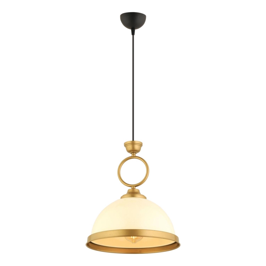 Luster na sajli MONZA 1xE27/40W/230V Ø 26 cm krem/brončana