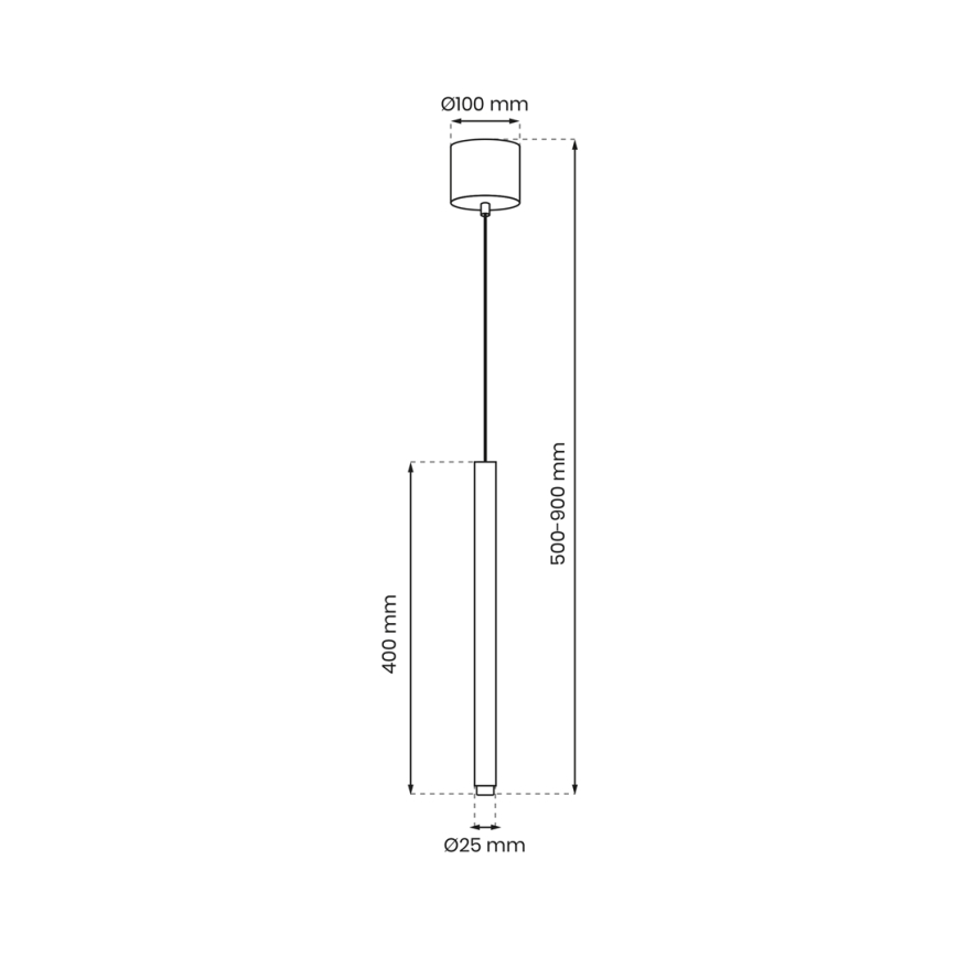 Luster na sajli MONZA 1xG9/8W/230V crna