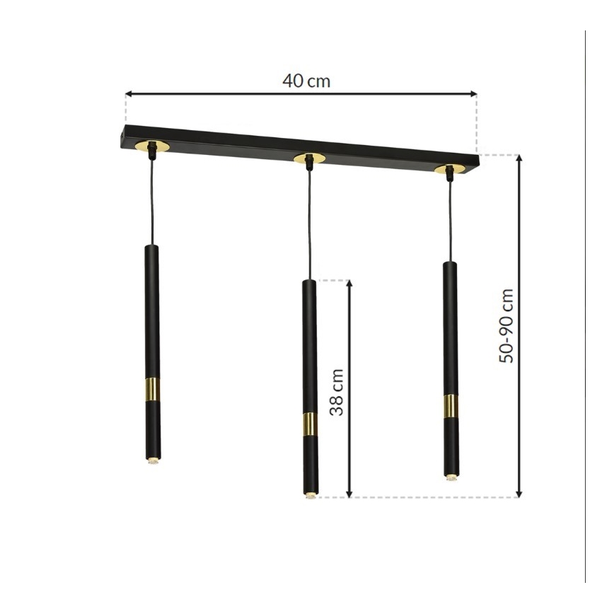 Luster na sajli MONZA 3xG9/7W/230V