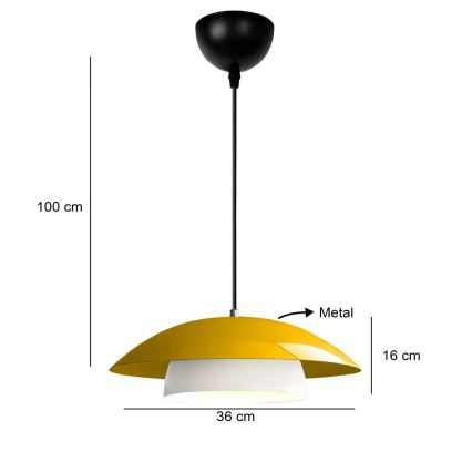 Luster na sajli MOONLIGH 1xE27/40W/230V žuta