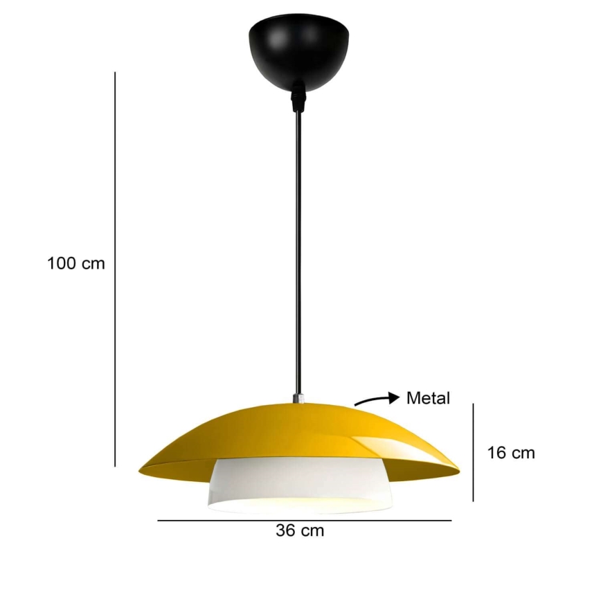 Luster na sajli MOONLIGH 1xE27/40W/230V žuta