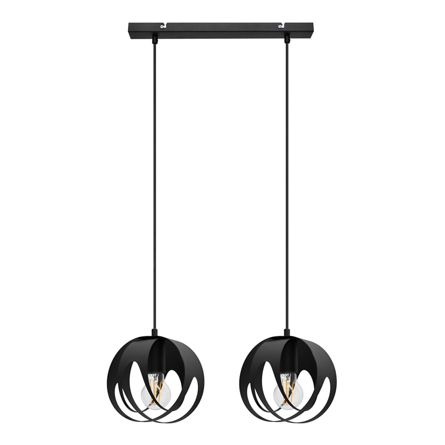 Luster na sajli MOONLIGHT 2xE27/15W/230V crna
