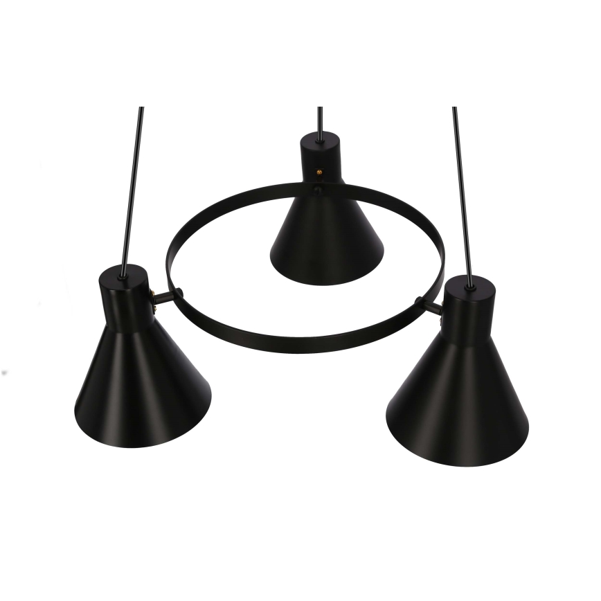 Luster na sajli MORE 3xE27/40W/230V crna
