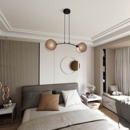 Luster na sajli MOTIF 2xE27/15W/230V bež