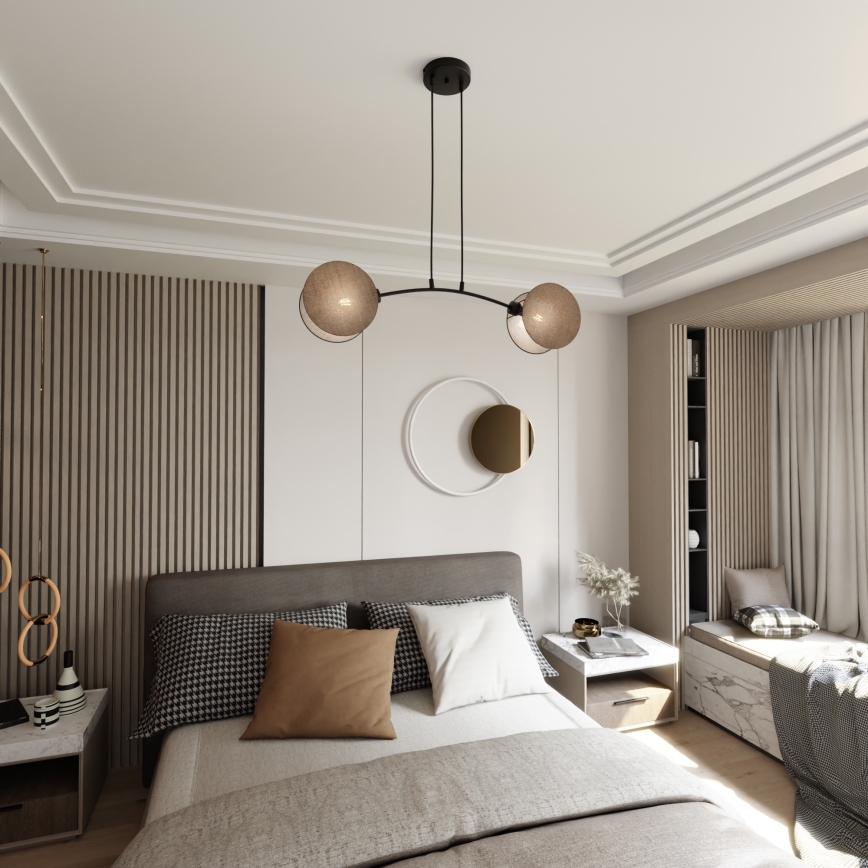 Luster na sajli MOTIF 2xE27/15W/230V bež