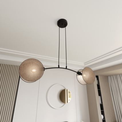 Luster na sajli MOTIF 2xE27/15W/230V bež