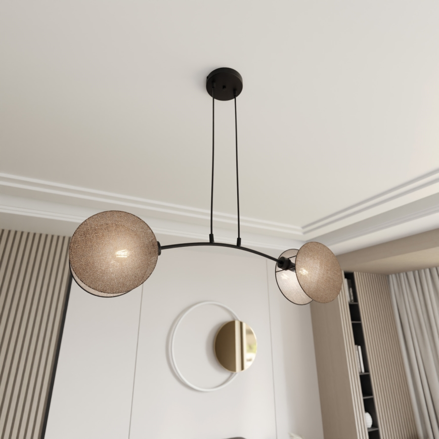 Luster na sajli MOTIF 2xE27/15W/230V bež
