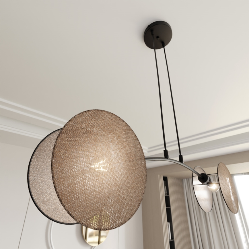 Luster na sajli MOTIF 2xE27/15W/230V bež