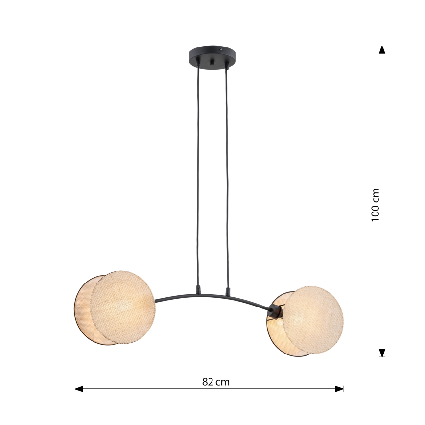 Luster na sajli MOTIF 2xE27/15W/230V bež