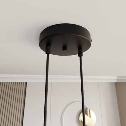 Luster na sajli MOTIF 2xE27/15W/230V crna