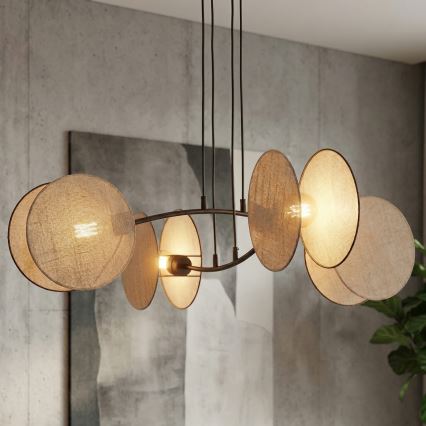Luster na sajli MOTIF 4xE14/10W/230V bež
