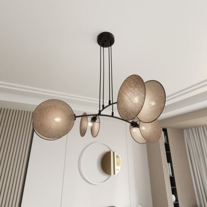 Luster na sajli MOTIF 4xE14/10W/230V bež