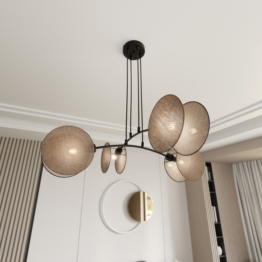 Luster na sajli MOTIF 4xE14/10W/230V bež