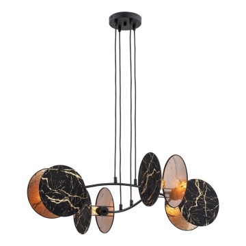 Luster na sajli MOTIF 4xE27/15W/230V crna/zlatna
