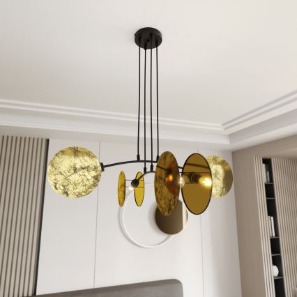 Luster na sajli MOTIF 4xE27/15W/230V zlatna