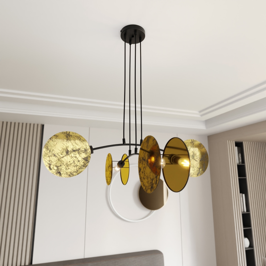 Luster na sajli MOTIF 4xE27/15W/230V zlatna