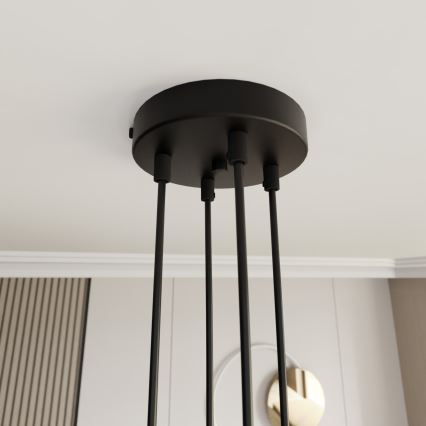 Luster na sajli MOTIF 4xE27/15W/230V zlatna