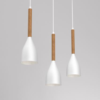 Luster na sajli MUZA NEW 3xE27/60W/230V bijela