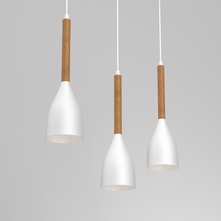 Luster na sajli MUZA NEW 3xE27/60W/230V bijela