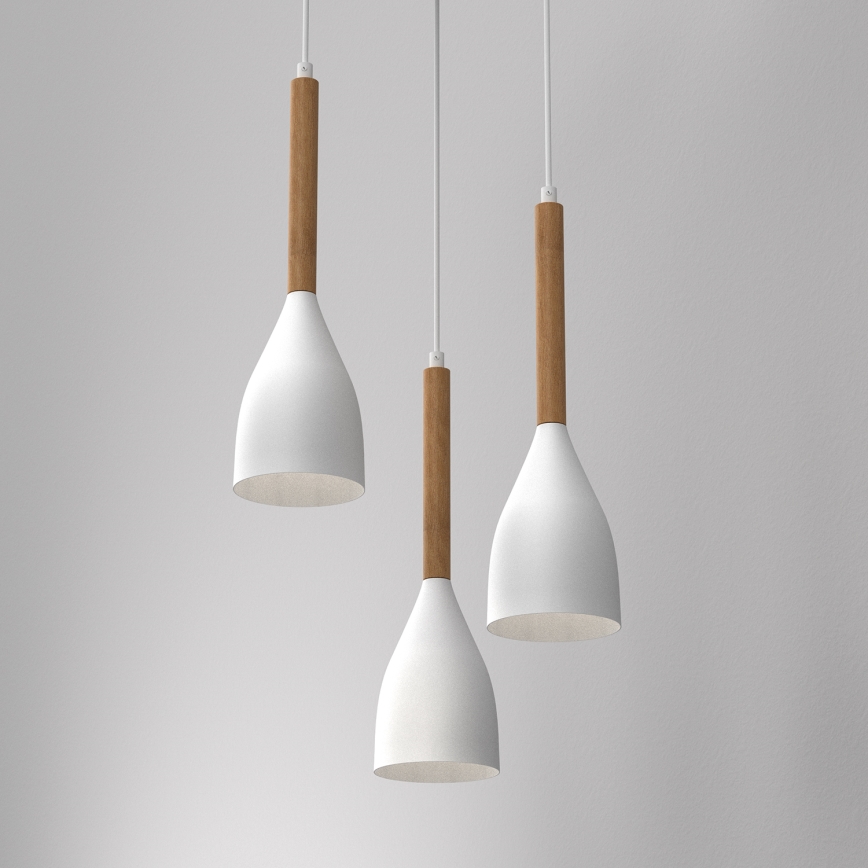 Luster na sajli MUZA NEW 3xE27/60W/230V bukva/bijela