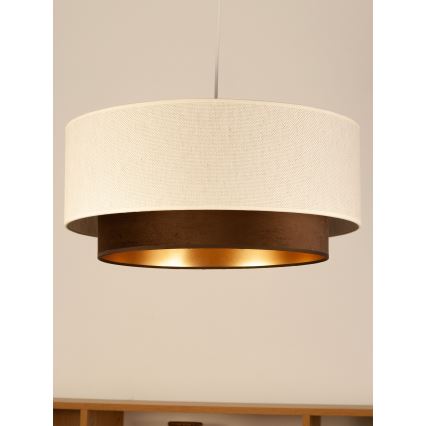 Luster na sajli NATIA 1xE27/60W/230V bijela/smeđa