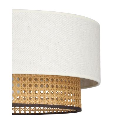 Luster na sajli NATIA 1xE27/60W/230V, promjer 45 cm, bijela/smeđa