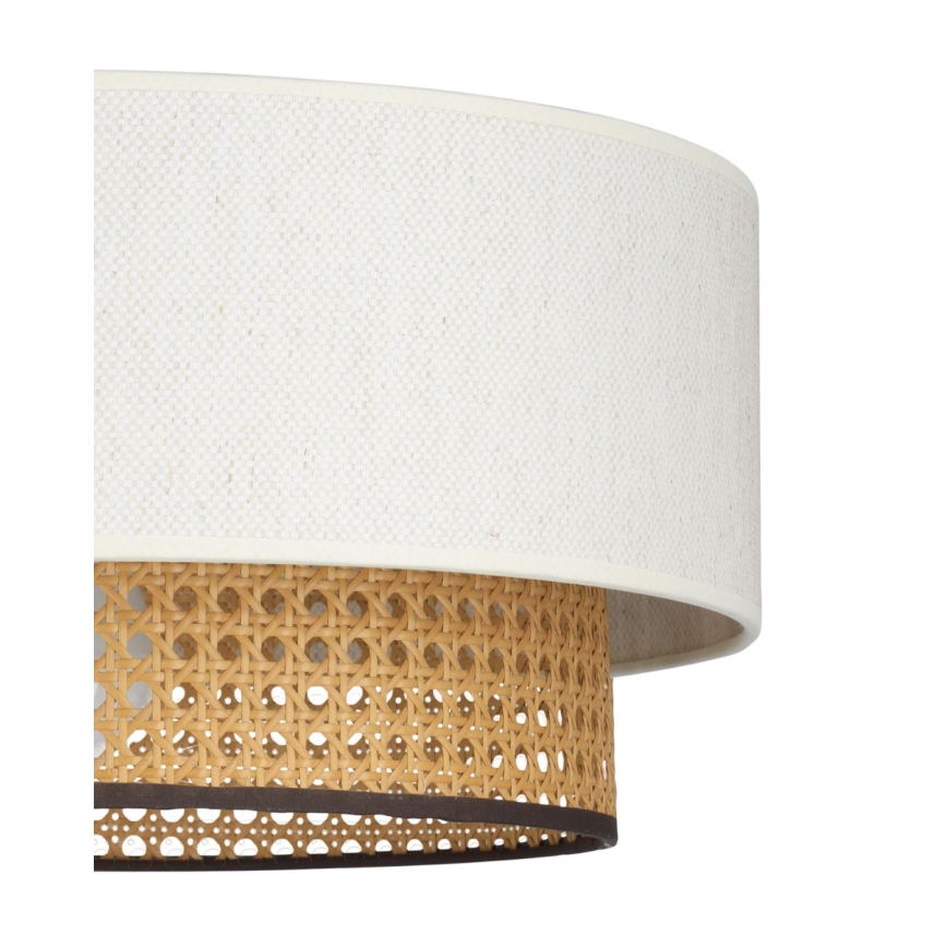 Luster na sajli NATIA 1xE27/60W/230V, promjer 45 cm, bijela/smeđa