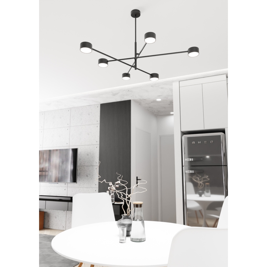 Luster na sajli NATSU 6xGX53/12W/230V crna