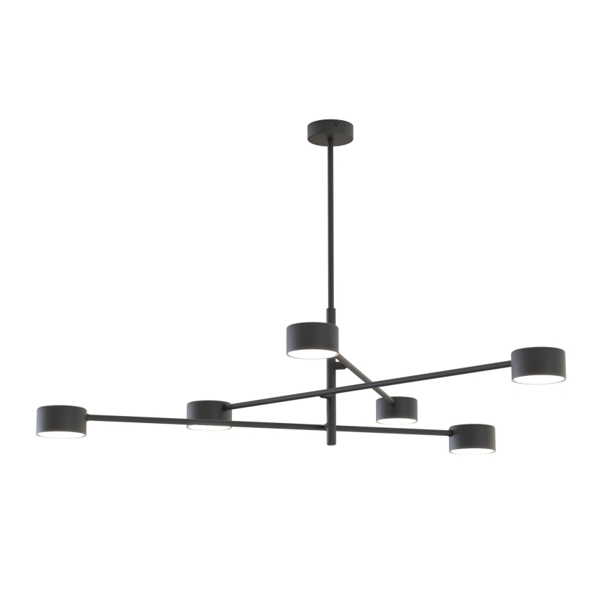 Luster na sajli NATSU 6xGX53/12W/230V crna