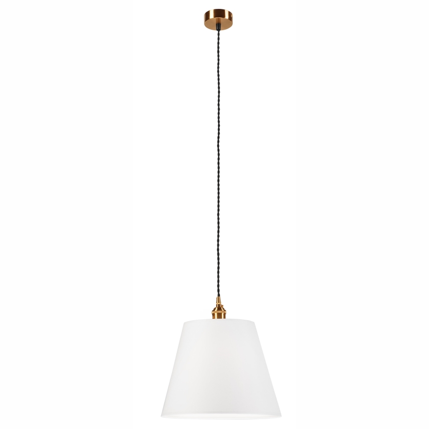 Luster na sajli NELLY 1xE27/60W/230V bijela/bakrena