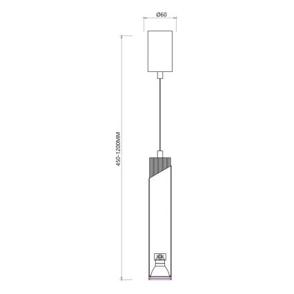 Luster na sajli NEO 1xGU10/8W/230V bijela