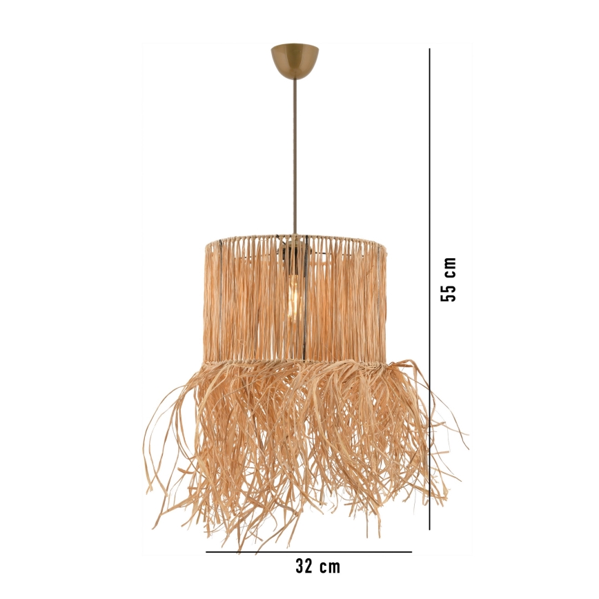 Luster na sajli NESS 1xE27/40W/230V rafija