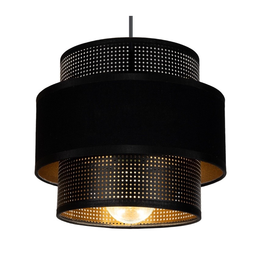 Luster na sajli NESS 2xE27/60W/230V crna
