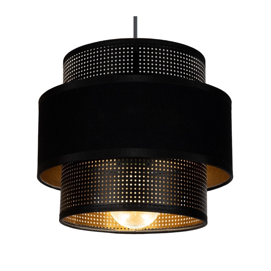 Luster na sajli NESS 2xE27/60W/230V pr. 30 cm crna