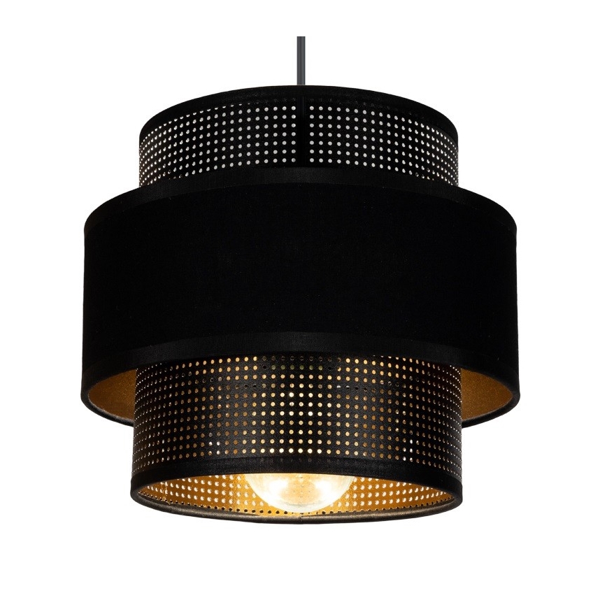 Luster na sajli NESS 3xE27/60W/230V pr. 45 cm crna
