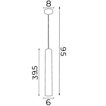 Luster na sajli NEST 1xGU10/8W/230V crna/sjajni krom