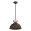 Luster na sajli NEVIS 1xE27/15W/230V promjer 29 cm smeđi